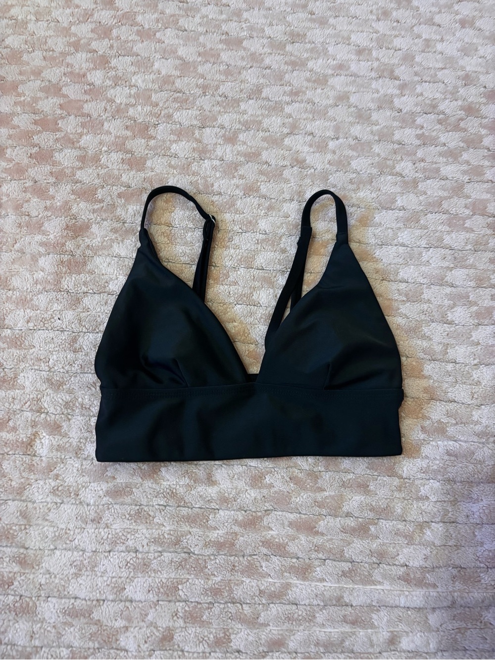 Black V-Cut Adjustable Bikini Top